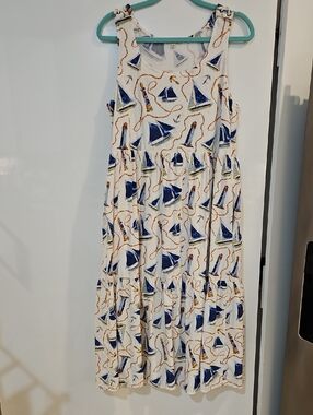Kate & Sam Sailboat Print Midi Dress